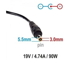 Automobilinis nešiojamojo kompiuterio pakrovėjas Akyga AK-ND-37 (19V / 4.74A 90W 5.5 x 3.0mm + pin) SAMSUNG 1.2m