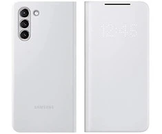 Dėklas NG996PJE Smart LED vaizdo dangtelis, skirtas Samsung Galaxy S21 Plus šviesiai pilkas (šviesiai pilkas)