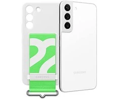 Dėklas GS901TWE silikoninis dangtelis su dirželiu, skirtas Samsung Galaxy S22, Baltas (Baltas)