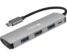 Sandberg USB-C dokas HDMI+3xUSB+PD 100W