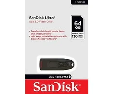 USB laikmena SanDisk Cruzer Ultra 64GB USB 3.0 130 MB/s