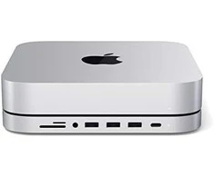 Satechi Aliuminio do Mac Mini USB-C (USB-C, 3x USB-A, czytnik kart micro/SD, lizdo prievadas) (sidabrinė)