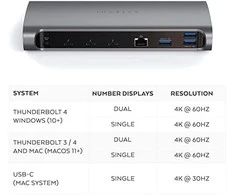 Stacja/replikator Satechi Thunderbolt 4 Dock (ST-UCT4DM)