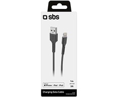SBS TECABLEUSBIP589K USB-A – Lightning kabelis 1m MFi Certified – juodos spalvos