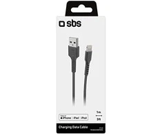 SBS TECABLEUSBIP589K USB-A – Lightning kabelis 1m MFi Certified – juodos spalvos