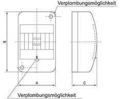 Elektro Plast 3.2 1x4 ant paviršiaus montuojamas modulinis skirstomasis skydas IP42 RNT 4S 3.2