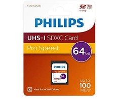 Atminties kortelė „Philips“ SDXC kortelė 64 GB, 10 klasės UHS-I U3 V30 A1