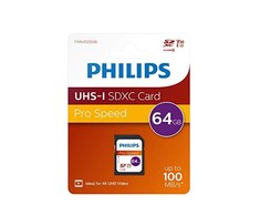 Atminties kortelė „Philips“ SDXC kortelė 64 GB, 10 klasės UHS-I U3 V30 A1