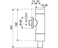 Schell DN20 WC nuleidimo mygtukas, chrom., PU1