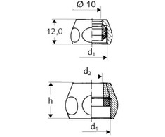 Jungtis Schell, 1/2" - 10mm
