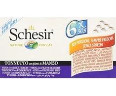 Agras Pet Foods Drėgnas Kačių Maistas - SCHESIR Tunas Su Jautiena 6 x 50g