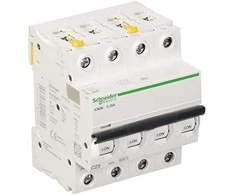 Schneider Electric IC60N perjungimo jungiklis 4P 25A C (A9F04425) charakteristikos
