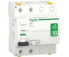 Schneider Liekamosios srovės grandinės pertraukiklis Acti9 2P 25A 0,03A tipas B-EV iID-25-2-30-B-EV 25A A9Z51225