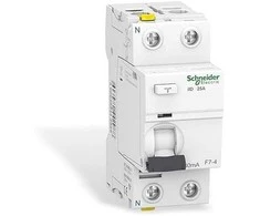 Schneider Electric liekamosios srovės grandinės pertraukiklis Acti9 iID-25-2-30-A 25A 2 polių 30mA A tipas, A9Z21225