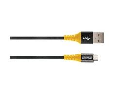 USB kabelis Schwaiger USB-A - mikroUSB 1,2 m geltona (WKUM10511)