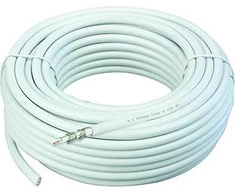 Schwaiger Koaxial-Antennen-Kabelis 135dB 4-fach 8,2mm 25m Weiß