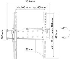 Laikiklis Schwaiger LWHT5540 513 190.5 cm (75") Juodas