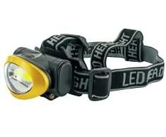 Schwaiger WLED 40, žibintuvėlis su galvos juosta, juodas, geltonas, mygtukai, IPX4, COB LED, 1 lempa(-os)
