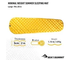 Sea To Summit UltraLight kilimėlis 640 mm 2010 mm Geltona