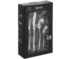 Secret De Gourmet Steel Virtuviniai stalo įrankiai, rinkinys iš 24 elementų iš nerūdijančio plieno, kurie yra nepamainomas virtuvės įrangos elementas