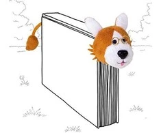 IF „Book-Tails Dog Corgi“ pliušinė žymė