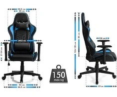 Žaidimų kėdė Sense7 Spellcaster Gaming Chair, Juoda-mėlyna