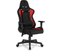 Žaidimų kėdė Sense7 Spellcaster fabric Gaming Chair, Juoda-raudona
