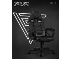 Žaidimų kėdė SENSE7 Knight, Pilka (odinė)