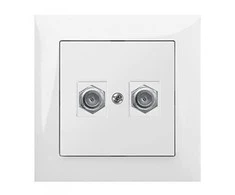 Elektro Plast Nasielsk 1487-10 Sentia Lizdas 2xTV typ F-F 1487-10