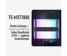 Serveris QNAP TS-H1277AXU-RP NAS Rack (2U) AMD Ryzen™ 5 16 GB DDR5 0 TB QuTS hero Juodas