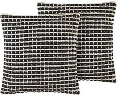 Beliani 2 dekoratyvinių pagalvių rinkinys 45 x 45 cm juoda ir balta YONCALI