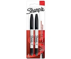 Sharpie Twin Tip juodas žymeklis 2 vnt. - 1986454