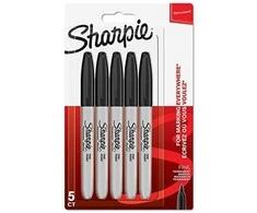 Markery Sharpie Fine Juodas (blister 5szt.) - 1986051