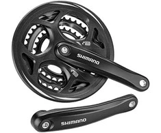 Priekinis žvaigždžių blokas Shimano ALTUS FC-M311-48T 175MM 7/8-speed juodas-48X38X28T