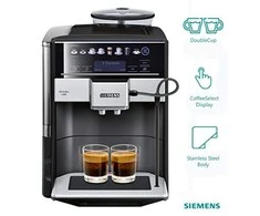 SIEMENS Kavos aparatas TE655319RW Slėgis 15 bar, Su pieno plakikliu, Automatinis, 1500 W, Juodas