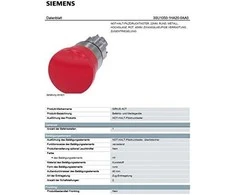 Siemens Raudona grybų pavara (3SU1050- 1HA20- 0AA0)