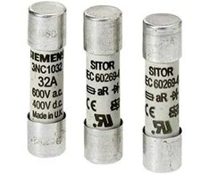 Siemens SITOR cilindrinis saugiklio įdėklas 32A aR 600VAC / 400VDC 3NC1032