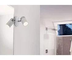 Sieninis šviestuvas Kinkiet Paulmann max Zyla IP44 1x10W GU10 balta / chromas 230V metalo PL66710