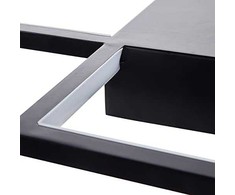Sieninis šviestuvas Beliani LED lubinis šviestuvas OKSU metalinis juodas