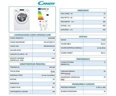 Skalbimo mašina Candy CS4 1272DE/1-S, balta