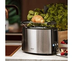 Skrudintuvas Adler Camry | Toaster | CR 3215 | Power 1000 W | Number of slots 2 | Housing material Nerūdijantis plienas | Juodas/Nerūdijantis plienas