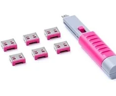 Šakotuvas USB Prievado Blokatorius - SmartKeeper UL03PKPK 6 USB A-Prievado Blokatorių su Užraktu Rožinė