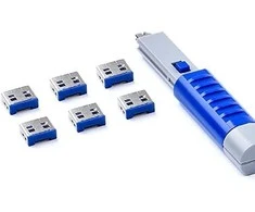 Šakotuvas Kabelių Priedas - SmartKeeper UL03PKDB 6 USB A-Port Blokatoriai su Užrakto Raktu Tamsiai Mėlyna