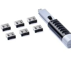 Šakotuvas Smart Keeper Smartkeeper SMARTKEEPER Basic USB prievado užraktas 6 - 1x raktas + 6x dangtelis, juodas