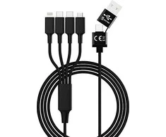 Kabelis USB Smrter USB-A + USB-C - USB-C 1.2 m Juodas (SMRTER_ELITE_C_BK)