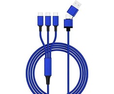 Smrter smrter Hydra TRIO Ladekabel USB kabelis, tipas USB-C, OTG, 120cm, mėlyna mažmeninė prekyba