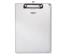 Sztuka Rodzinna Snopake 15788 - Portablocco metallico formato A4, con clip resistente e guide di misurazione, colore: Argento metallizzato