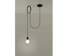 Sollux Lighting Pakabinamas šviestuvas EDISON 1 juodas