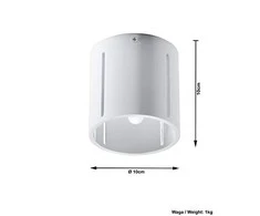 Sollux Lighting Lubinis šviestuvas INEZ baltas