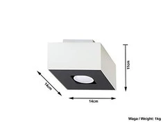 Sollux Lighting Lubinis šviestuvas MONO 1 baltas